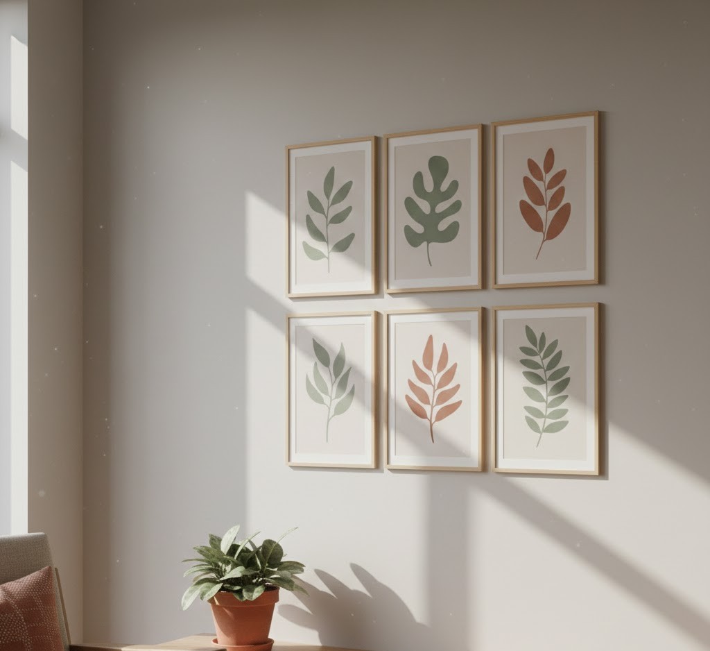 Väggkonst med botaniska motiv